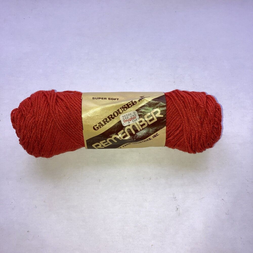 Vintage Carrousel  Remember 4 Ply Yarn 445 Rust 3 ounce 1 Skein